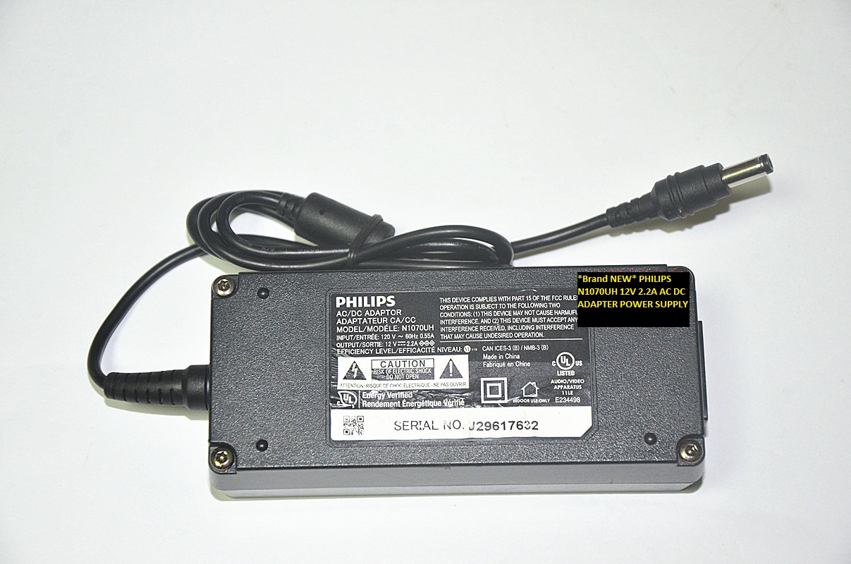 *Brand NEW* PHILIPS 12V 2.2A AC DC ADAPTER N1070UH POWER SUPPLY